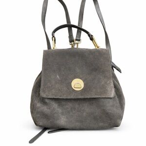 Moda Luxe Charcoal Backpack with Gold Accents